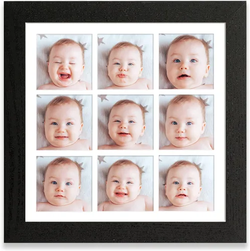 Miniatura 13 de YK artwood Impresiones en lienzo personalizadas con tus fotos, marco personalizado de 8 x 8 pulgadas, marco moderno de madera negra con tu foto
