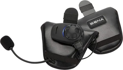Sena SPH10H-FM-01 Auriculares estéreo Bluetooth para motocicleta e intercomunicador con sintonizador FM incorporado para medios cascos, color negro