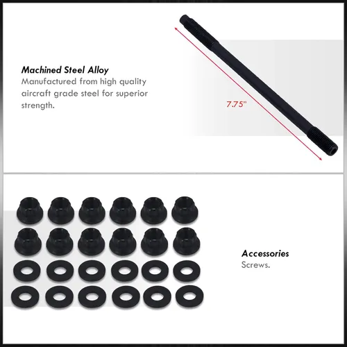 Miniatura 2 de AJP Distributors JDM - Kit de tuerca de tornillo de culata de 12 piezas compatible/repuesto para Impreza WRX STI Baja Legacy Forester Outback EJ20