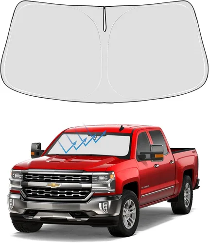 Miniatura 231 de Proadsy Parasol para parabrisas actualizado 2025, ajuste personalizado Dodge RAM 1500 2Dr 2019-2024 2025, 4 capas, plegable, protector de parasol