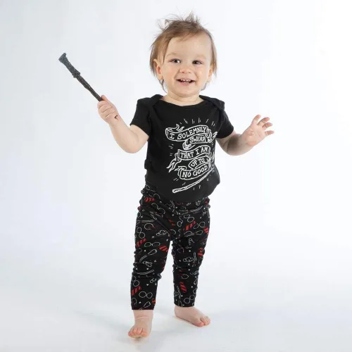 Miniatura 2 de Harry Potter Baby I Solemnly Swear Up to No Good Legging Body Suit Combo
