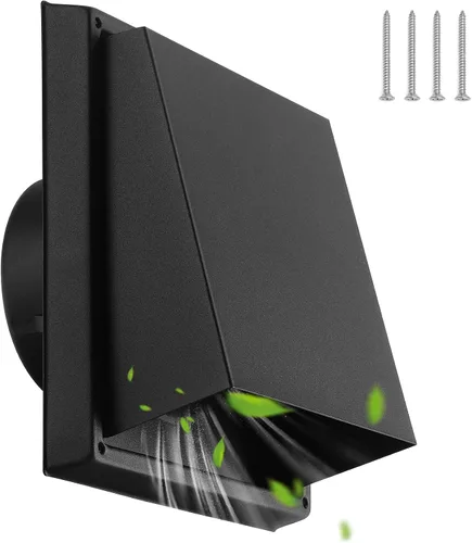 Stanbroil Cubierta de escape de ventilación de pared de 4 pulgadas, extractor externo acolchado sin retorno, campana de repuesto de ventilación de