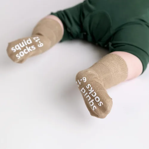 Miniatura 109 de squid socks Calcetines de viscosa de bambú 0-6M, 6-12M, 12-24M y 2T-3T Calcetines que se mantienen puestos
