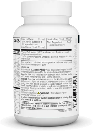 Miniatura 3 de Source Naturals Aller-Response, Apoyo Inmunológico Estacional* - 30 Tabletas