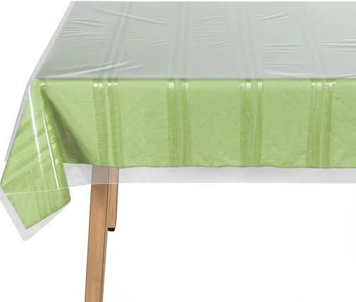 Miniatura 2 de BNYD - Protector de mantel de plástico transparente, vinilo para mantel (54" x 54")
