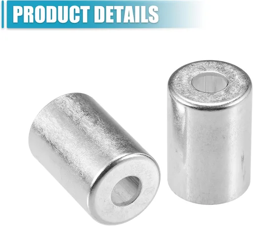 Miniatura 6 de uxcell 8 unids aluminio del coche cilíndrico aire acondicionado tubería junta manga 0.354 in 0.787 in agujero diámetro