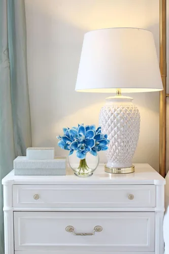 Miniatura 6 de DILATATA Flores sintéticas en jarrón de 9.3 pulgadas, arreglo de flores de orquídea Cymbidium con agua sintética de tacto real para mesa de boda