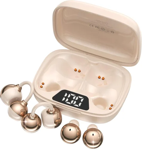 Miniatura 10 de Juego de auriculares inalámbricos 2 en 1, clip de oreja abierta y mini auriculares para dormir, batería de 36 horas, sonido de graves, ultra cómodo