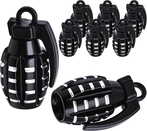 Miniatura 30 de 6 tapas de válvula de neumático, cubiertas universales de válvula de neumático de aleación de aluminio para automóviles, camiones, SUV, Rojo