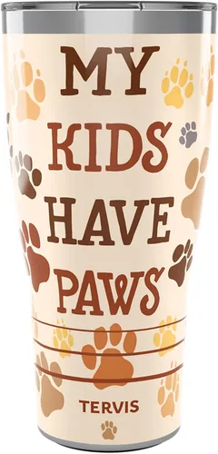Miniatura 15 de Tervis My Kids Have Paws - Vaso con envoltura y tapa marrón, 16 onzas, transparente