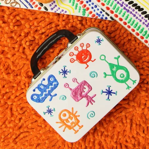 Miniatura 4 de Scribbles 13903 - Pintura de tela 3D brillante, color blanco