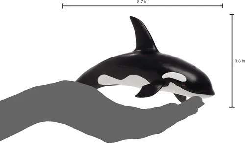 Miniatura 3 de MOJO Gran figura pintada a mano de orca realista de juguete de vida silvestre 8.7 x 3.5 x 3.3