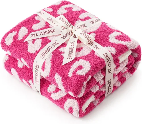 Miniatura 13 de Snuggle Sac - Manta a cuadros, manta roja para sofá, manta de microfibra de franela buffalo a cuadros, mullida, cálida, acogedora, suave, manta