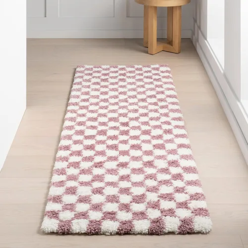 Miniatura 17 de nuLOOM Adelaide Gris Claro/Crema, 3 x 5 pies, a cuadros, shag, suave y acogedor, para alto tráfico, resistente a las manchas, fácil de limpiar