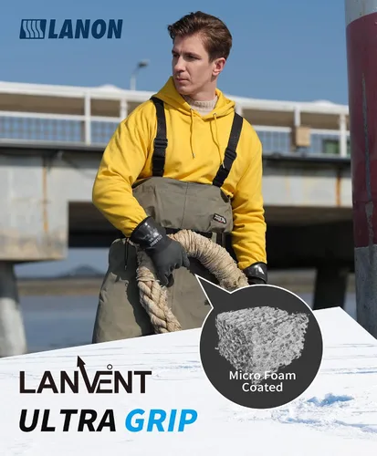 Miniatura 3 de LANON Waterproof Winter Work Gloves, Moisture-permeable PU Coated，Warm Gloves for Freezer & Outdoor Work