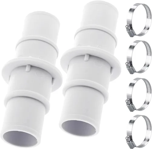 Miniatura 7 de TonGass Paquete de 2 adaptadores de manguera de repuesto roscado a abrazadera para juegos de piscina Intex con manguera de 1.5 y 1.25 pulgadas, se