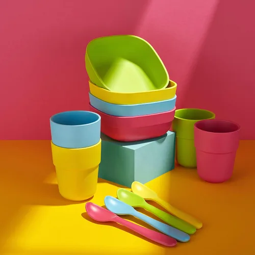 Miniatura 6 de Vasos de bambú para niños, juego de 4 vasos apilables de bambú, juego de vajilla de bambú para niños, tazas de bambú para niños, aptos