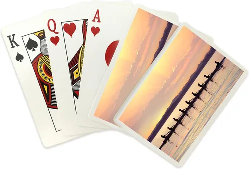 Miniatura 2 de Lantern Press Barco de remo del equipo al amanecer (52 cartas de juego, baraja de cartas de tamaño póquer con comodines)