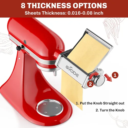 Miniatura 5 de Accesorio para hacer pasta para batidora de pie KitchenAid, accesorio para máquina de pasta KitchenAid con placa metálica desmontable, incluye