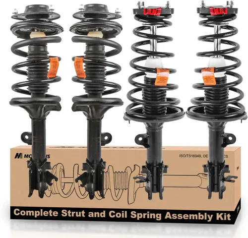 MOSTPLUS Conjunto completo de resorte de amortiguador delantero y trasero compatible con Kia Sportage 2005-2010 / Hyundai Tucson 2005-2009 Reemplaza