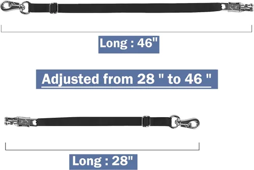 Miniatura 2 de Corbata de remolque para transporte de caballos, corbata cruzada con correas de nailon ajustables, cables con cierre de pánico y broche de toro