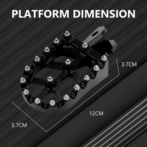 Miniatura 3 de AnXin Reposapiés de Motocicleta Universal CNC para CRF XR CR 50-125cc CT200U Mini Bike SSR Apollo RFZ TaoTao Lifan Kayo Coolster Pit Bike - Negro