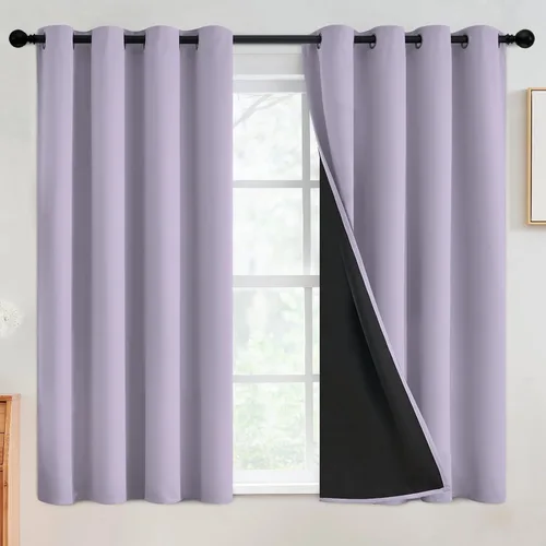 Miniatura 139 de SimpleHome - Cortinas opacas 100% para recámara, cortinas de ventana con ojales beige, con aislamiento térmico, cortinas de oscurecimiento