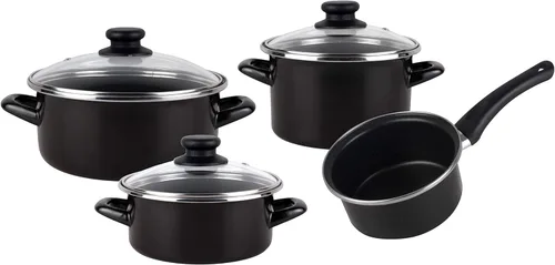 Miniatura 3 de Magefesa 2454140031 – Cocina Bateria ClÃ ¡Acero SICA Kenia 7 Piezas Negro