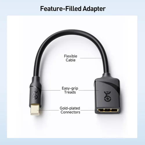 Miniatura 7 de Cable Matters Paquete de 2 adaptadores Mini DisplayPort a DisplayPort 1.4 de 32.4 Gbps 8K a DisplayPort 1.4 (Mini DP a DP 1.4) en negro - Resolución