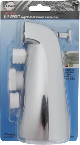 Miniatura 7 de DANCO Desviador en cromo 89266 Caño universal para bañera con accesorio de ducha de mano, paquete de 1