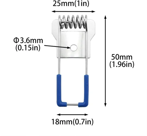 Miniatura 2 de 10 unids downlight panel lámpara resorte clip 0.709x0.984 in diodo emisor de luz empotrado accesorios de iluminación para lámpara de techo