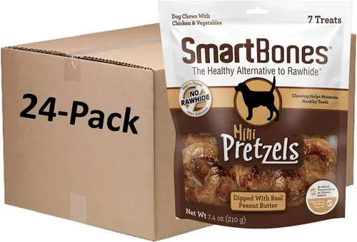 Miniatura 10 de SmartBones Sin colores artificiales ni conservantes masticables estilo pretzel, dale a tu perro un divertido masticable sin cuero crudo
