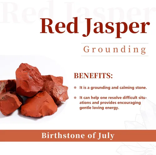 Miniatura 2 de rockcloud Red Jasper DND - Juego de 7 dados poliédricos hechos a mano con piedra de cristal curativo con caja de dados para juegos de mesa RPG MTG