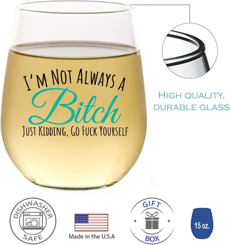 Miniatura 4 de Divertida copa de vino para mujeres y hombres, regalos para mujeres, bonita copa de vino sin tallo, divertidos vasos de Navidad para cumpleaños