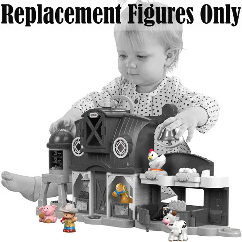 Miniatura 5 de Piezas de repuesto para Little People Farm - Fisher-Price Animal Friends Farm DWC31 y CHJ51 ~ Figuras de repuesto ~ Vaca con ternero, cerdo