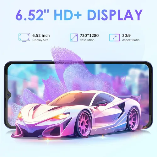 Miniatura 3 de Redbeat Teléfonos celulares Android 14 desbloqueados D5 8 núcleos 1.6GHz procesador 6.52 pulgadas IPS, 5000mAh, 6GB RAM 64GB ROM expandible 1TB