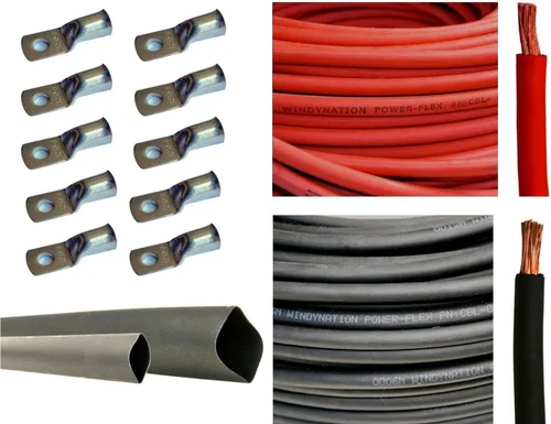 WNI - Cable ultra flexible de cobre puro para soldadura de batería de 5/16 pulgadas y 5 pies de calibre 1/0 AWG 1/0 AWG de 5/16 pulgadas y 5 5 pies