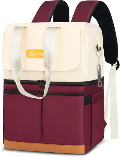 Miniatura 10 de Scothen Mochila Enfriadora con Doble Cubierta y 12 Paquetes de Hielo - Mantiene 36 Latas Frías por Hasta 24 Horas - Mochila Enfriadora Aislada