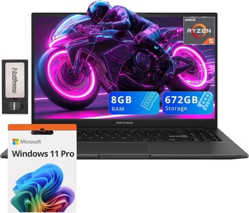 Miniatura 11 de ASUS VivoBook S15 Slim portátil, pantalla FHD de 15.6 pulgadas, Ryzen 5-5600H, 8 GB de RAM, almacenamiento de 1.16 TB