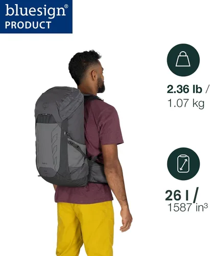 Miniatura 2 de Osprey Talon 26L Mochila de senderismo ligera para hombre - Mochila de día para viajes y campamento, negro/gris carbón