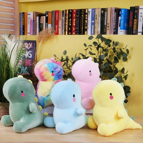 Miniatura 5 de Juguete de peluche de dinosaurio, lindo y suave, regalo de muñeca de peluche de dinosaurio, adecuado para familiares y amigos en cumpleaños, Verde