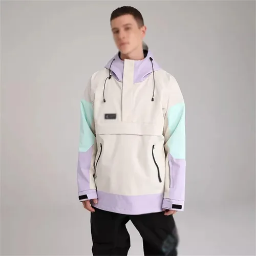 LIUZH - Chaqueta de esquí deportiva para hombre, chaqueta de snowboard para invierno, suéter con capucha, chaqueta de nieve a juego, ropa de esquí