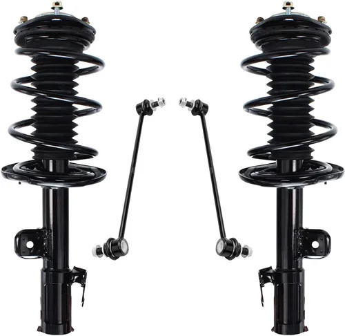 Miniatura 45 de Detroit Axle - Puntales delanteros con resorte helicoidal + enlaces de extremo de barras estabilizadoras de repuesto para Ford Flex Lincoln MKT