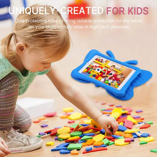 Miniatura 3 de Simicoo Funda de mariposa 3D para iPad 10.2 9 8 7 niños con soporte Lite de espuma EVA a prueba de golpes resistente funda para tableta para niñas