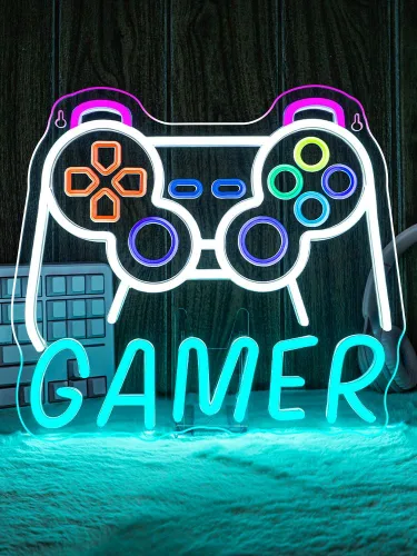 Miniatura 8 de Horseneon Letrero de Neón para Gamers con Luces LED Decoración de Pared para Salas de Juegos Letreros de Neón, Configuraciones de Esports y Cuevas