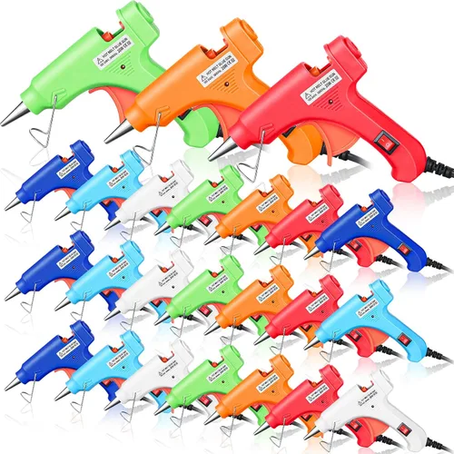Miniatura 11 de Zhengmy 6 piezas de mini pistola de pegamento caliente, pistolas de fusión en caliente, precalentamiento rápido y gatillo fácil de apretar