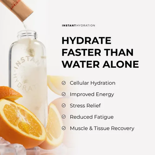 Miniatura 5 de Instant Hydration Paquetes de Polvo de Electrolitos - Mezcla de Bebida de Naranja Cítrica - Sin Azúcar - Keto, Vegano, Sin Gluten, Sin OMG - Impulsa