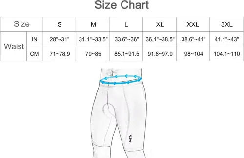 Miniatura 6 de ROTTO Pantalones cortos de ciclismo para hombre con acolchado de gel