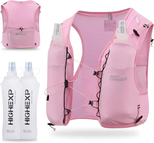 Miniatura 8 de Chaleco para correr, ligero, plegable, hidratación, con 2 botellas suaves de 17 onzas, para correr, maratón, senderismo, mujeres y hombres