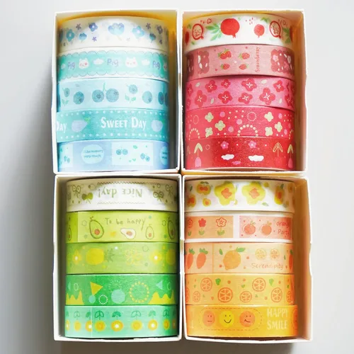 Miniatura 6 de Caja de almacenamiento de cinta Washi, caja de plástico con 6 compartimentos y ranuras de rejilla para joyería, herramienta de cuentas para cinta